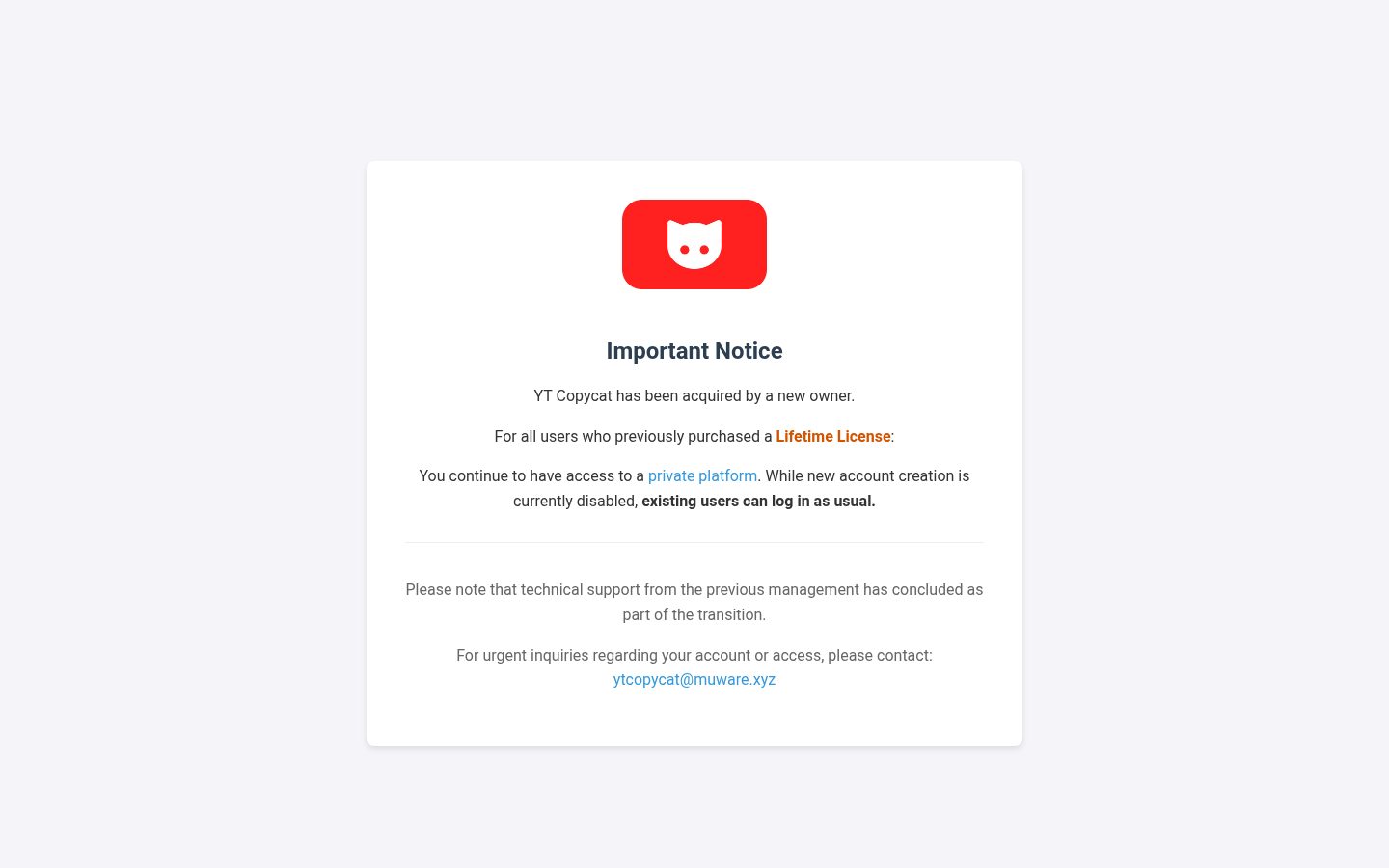 YT Copycat Homepage