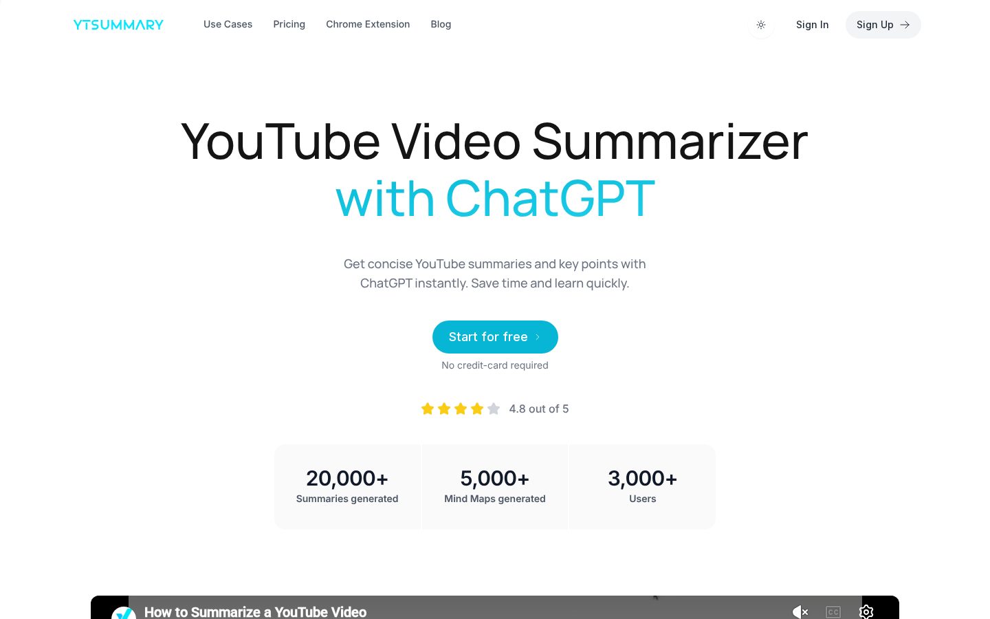 YTSummary Homepage