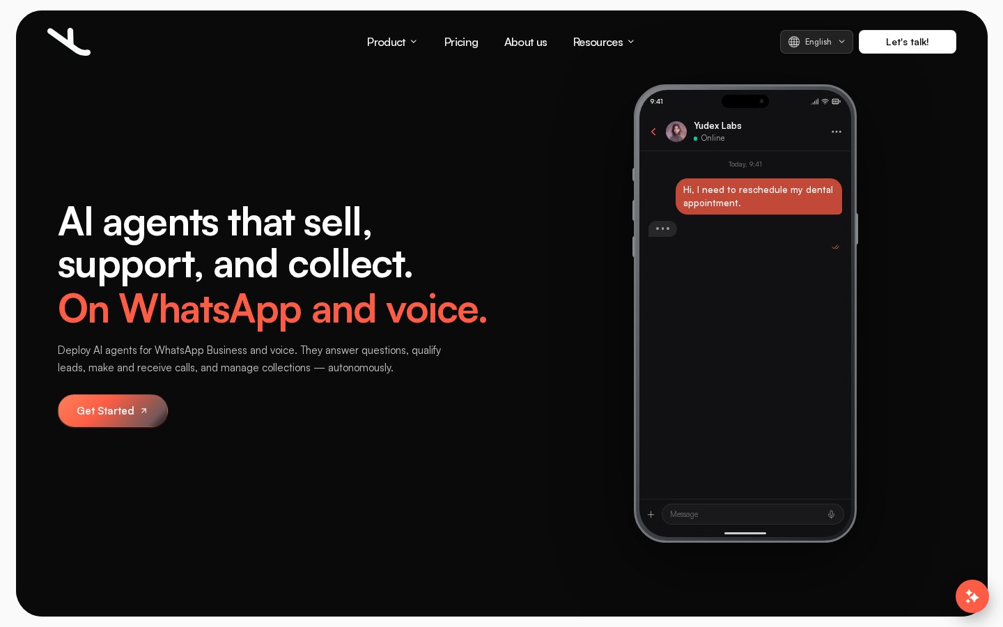 Yudex Labs Homepage