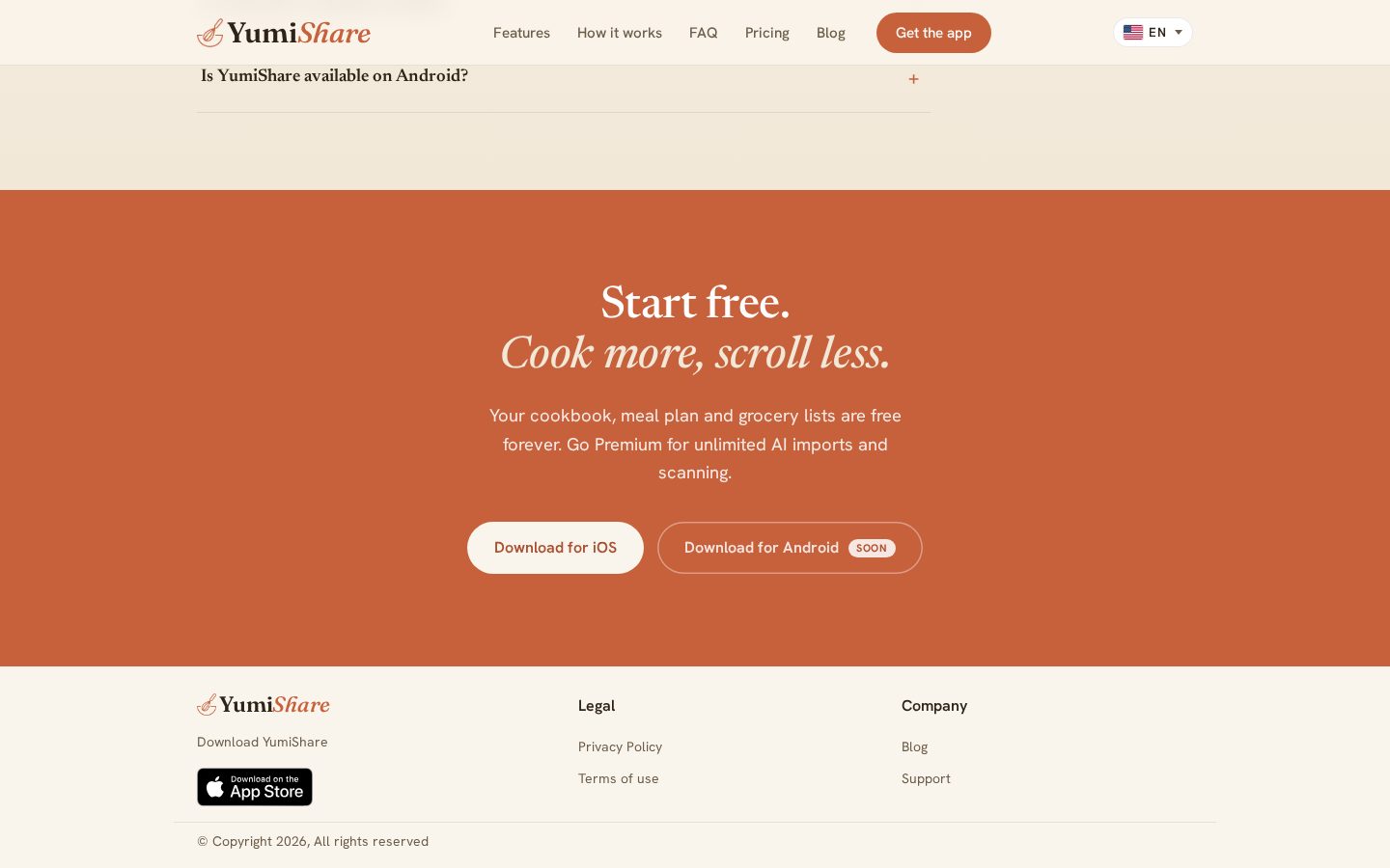 YumiShare Pricing
