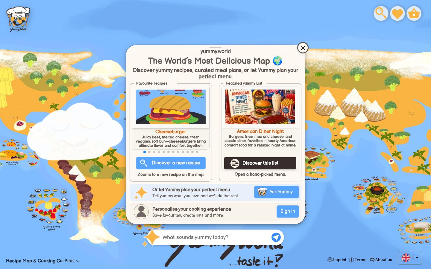 yummy.world Homepage