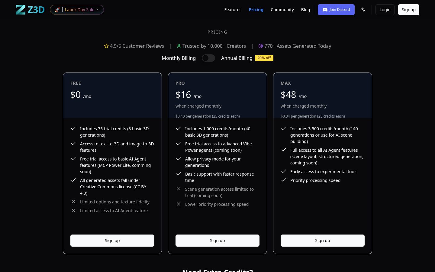Z3D: Vortex Release Pricing