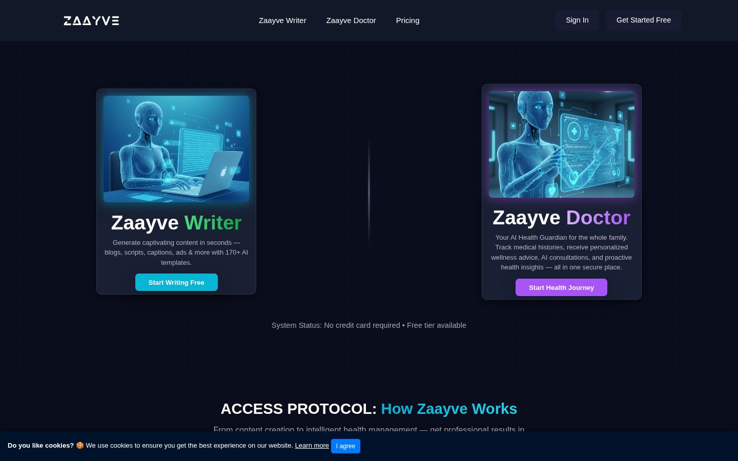 Zaayve Homepage