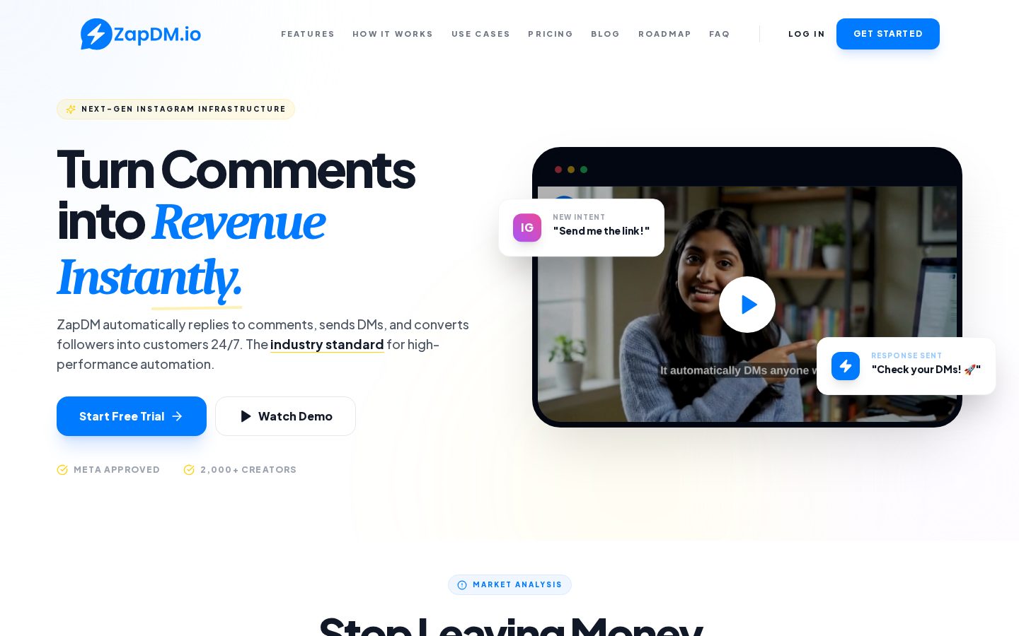 ZapDM.io Homepage