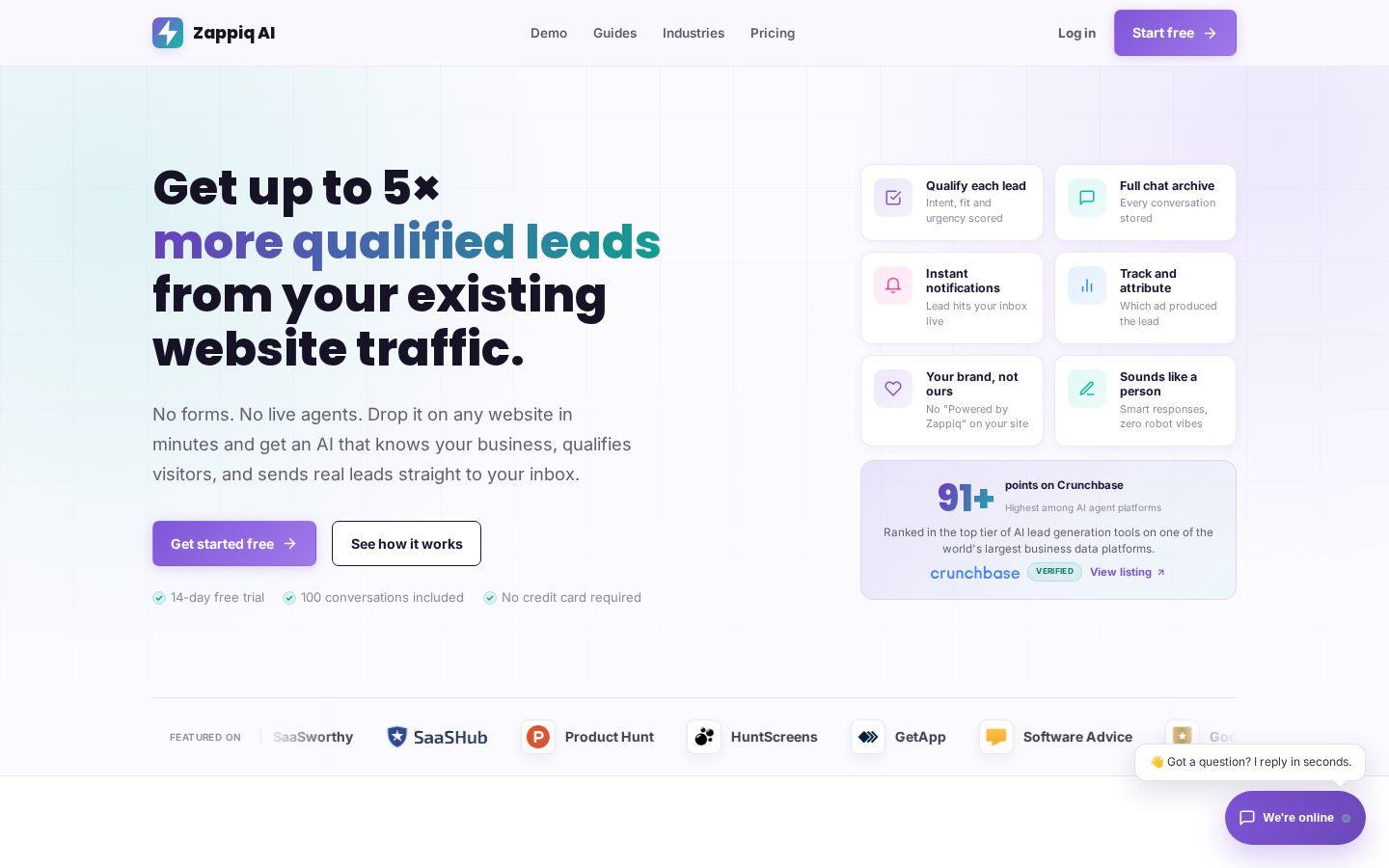 Zappiq AI Homepage