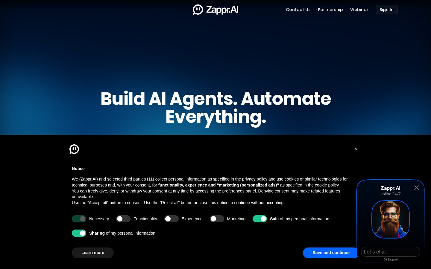 Zappr.AI Homepage