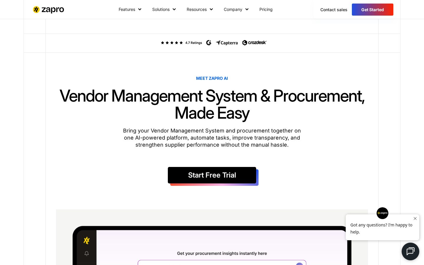 Zapro Homepage