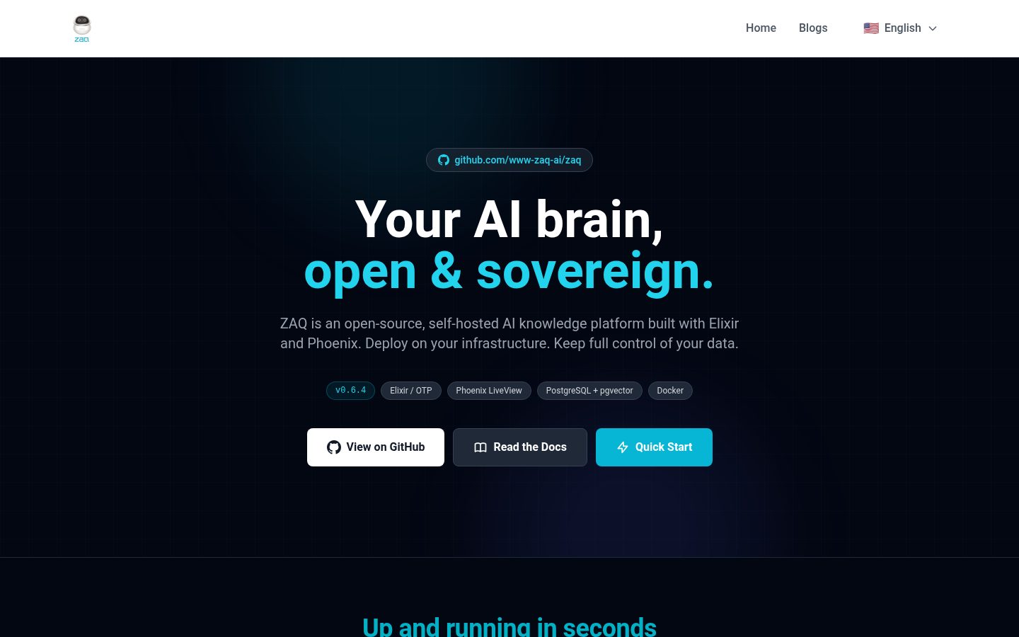 Zaq AI Homepage