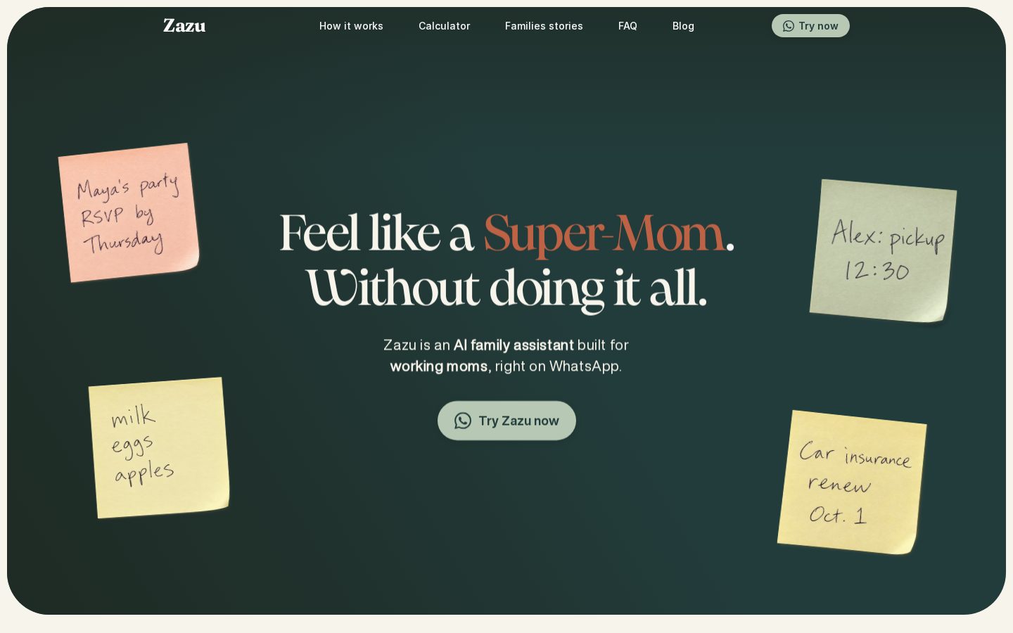 Zazu Homepage