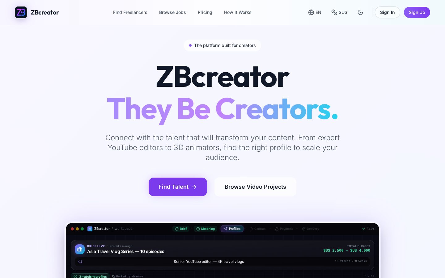 ZBcreator Homepage