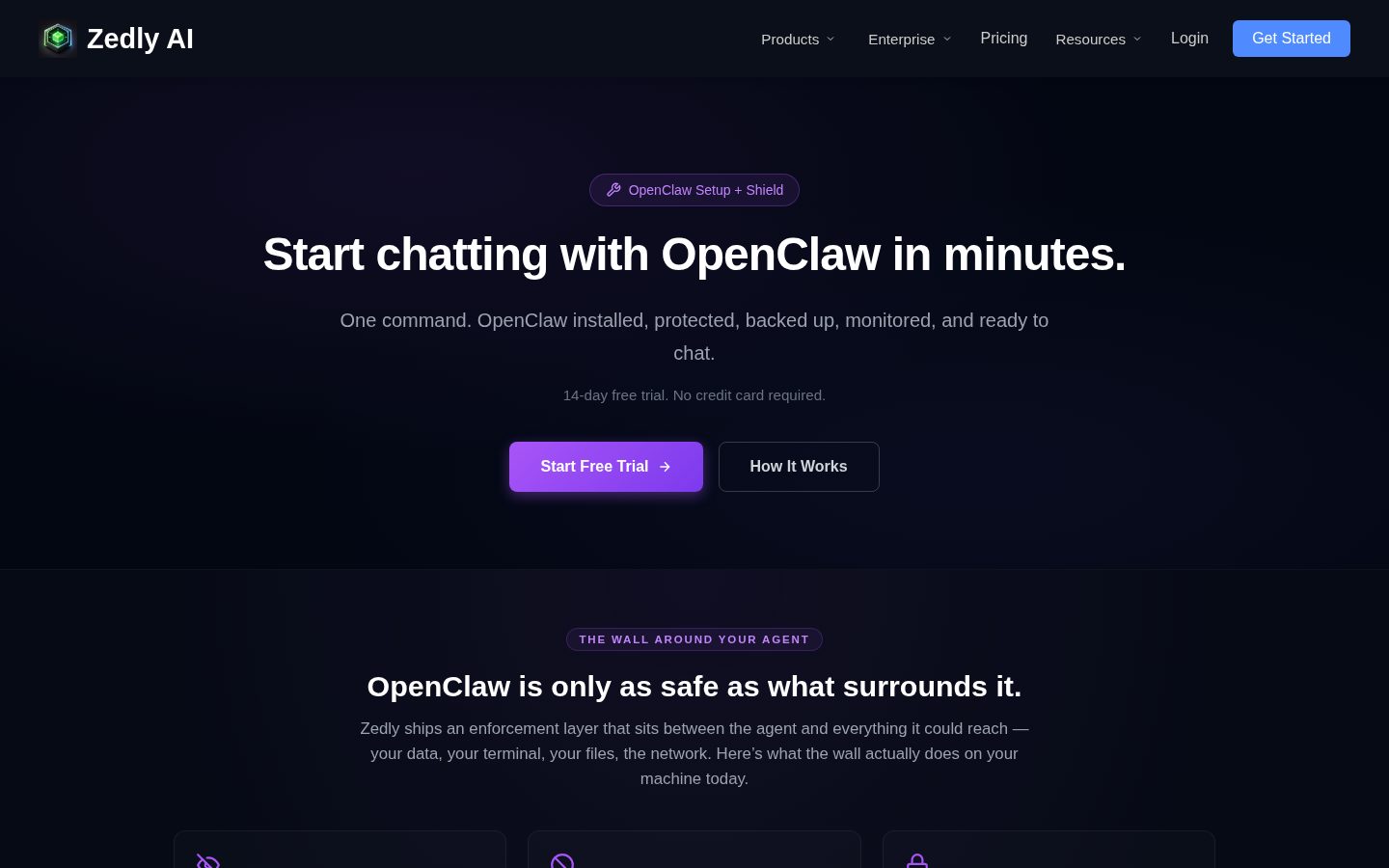Zedly AI Setup for OpenClaw Homepage
