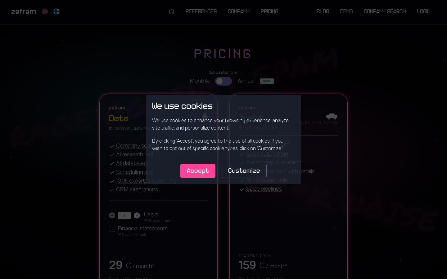 Zefram Pricing