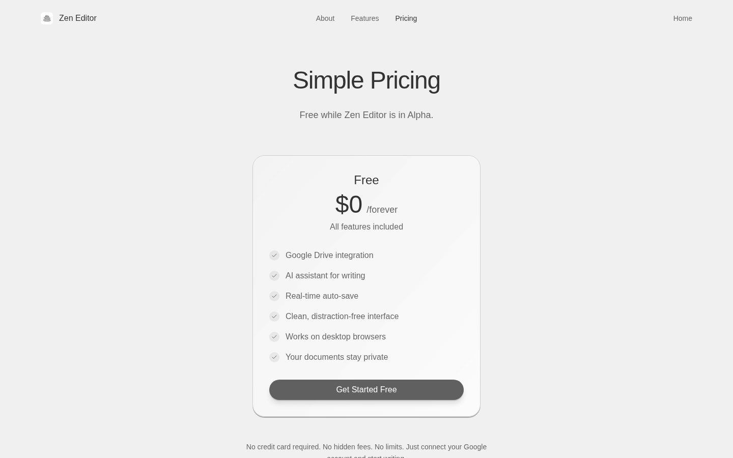 Zen Editor Pricing
