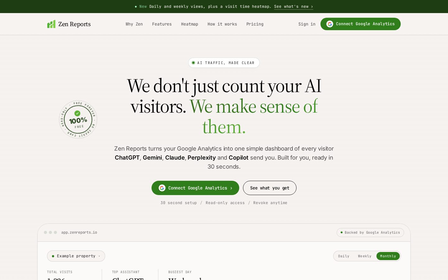 Zen Reports Homepage
