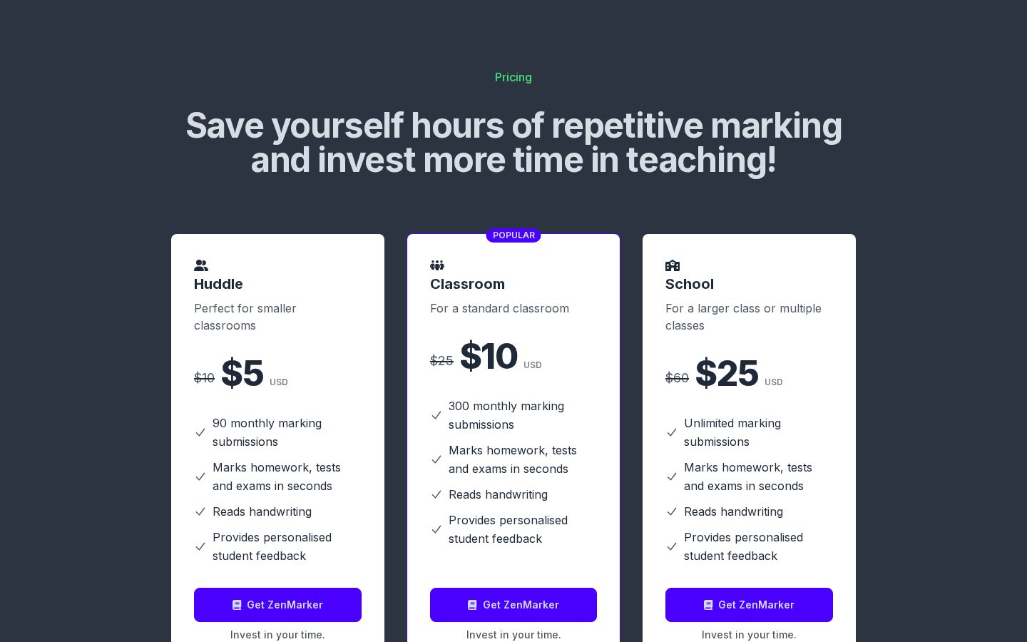 ZenMarker Pricing