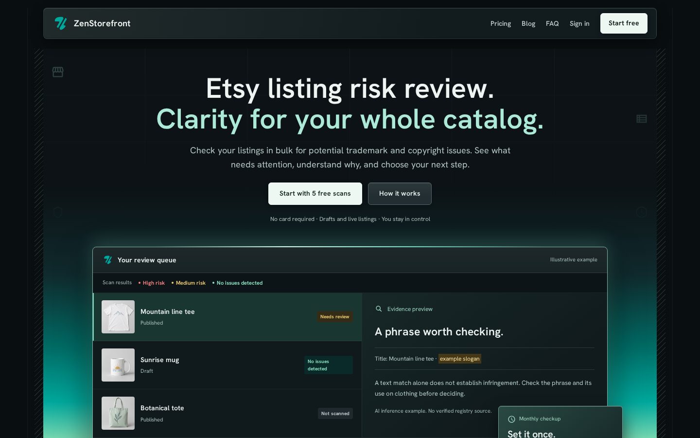ZenStorefront Homepage