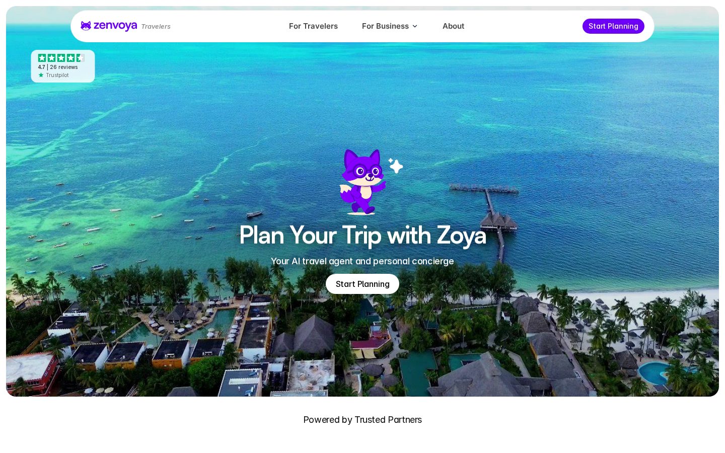 Zenvoya AI Homepage
