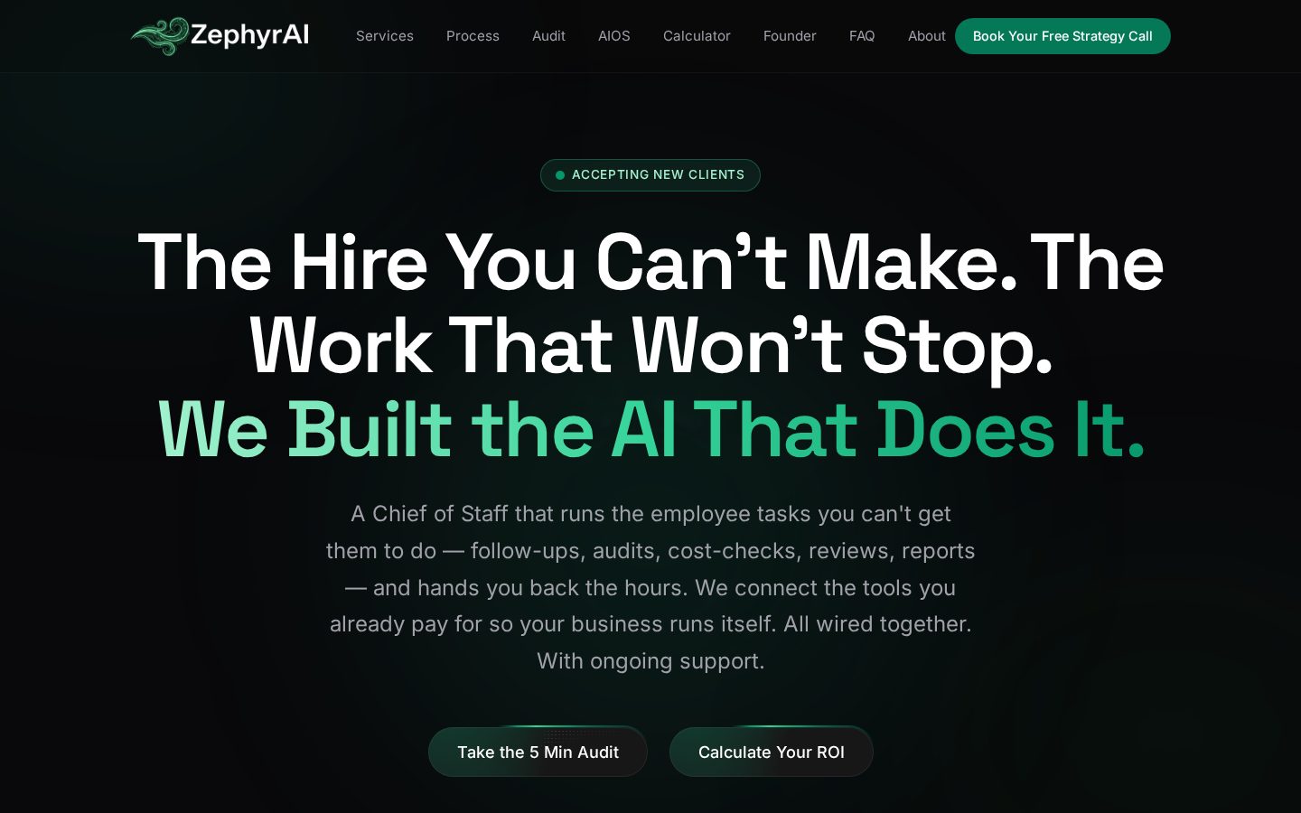 ZephyrAI Homepage