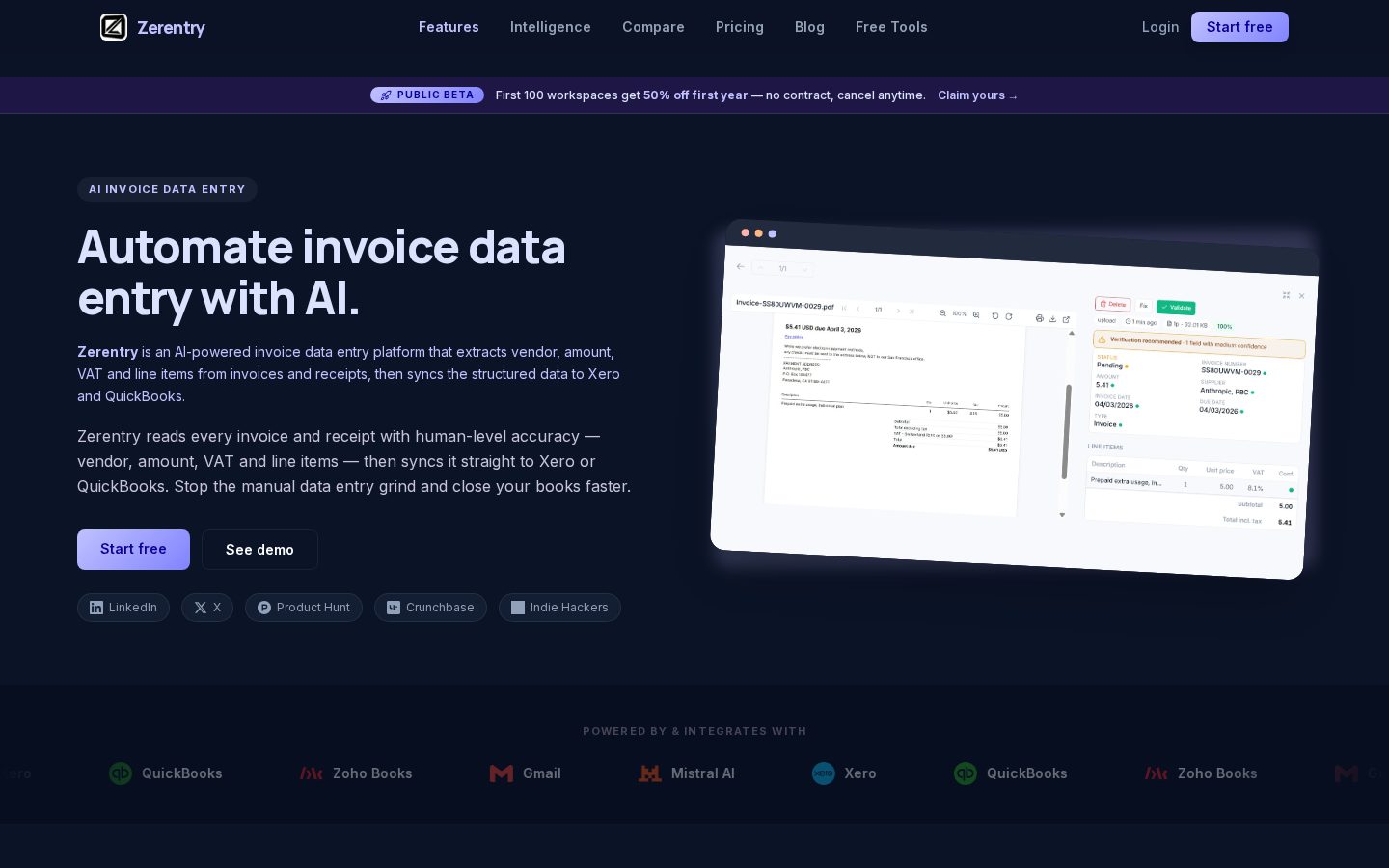 Zerentry Homepage
