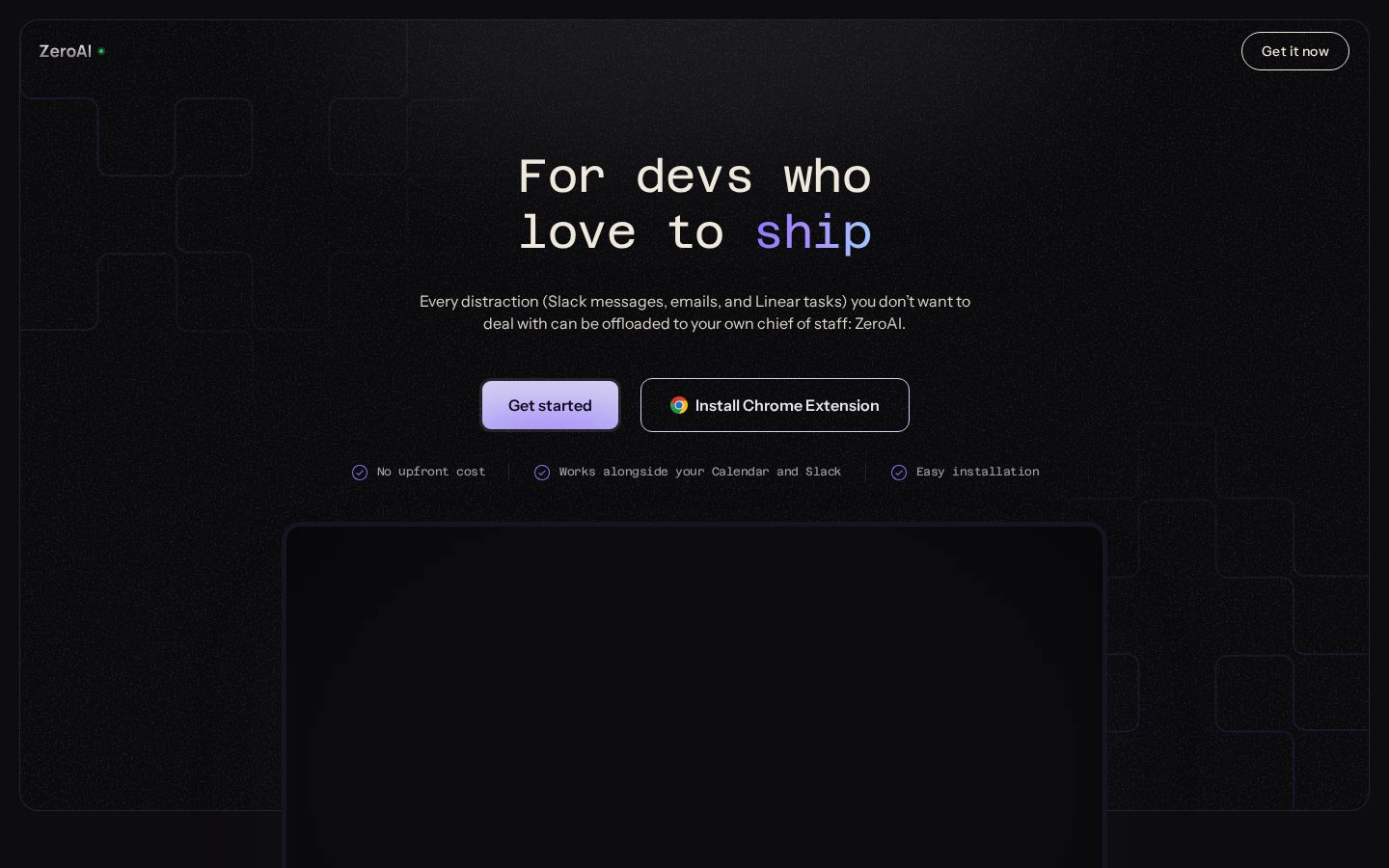 ZeroAI Homepage