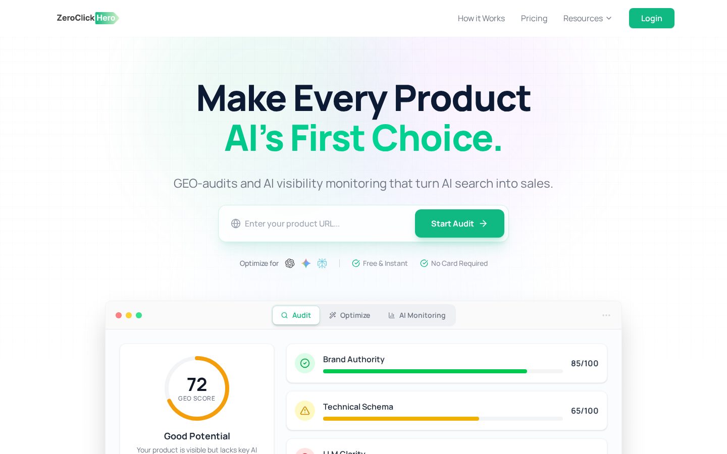 ZeroClickHero Homepage