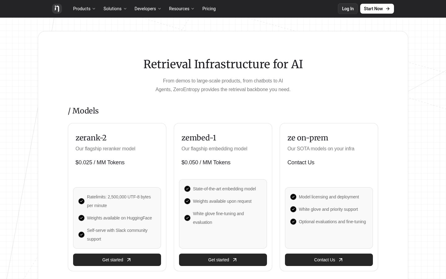 ZeroEntropy (YC W25) Pricing