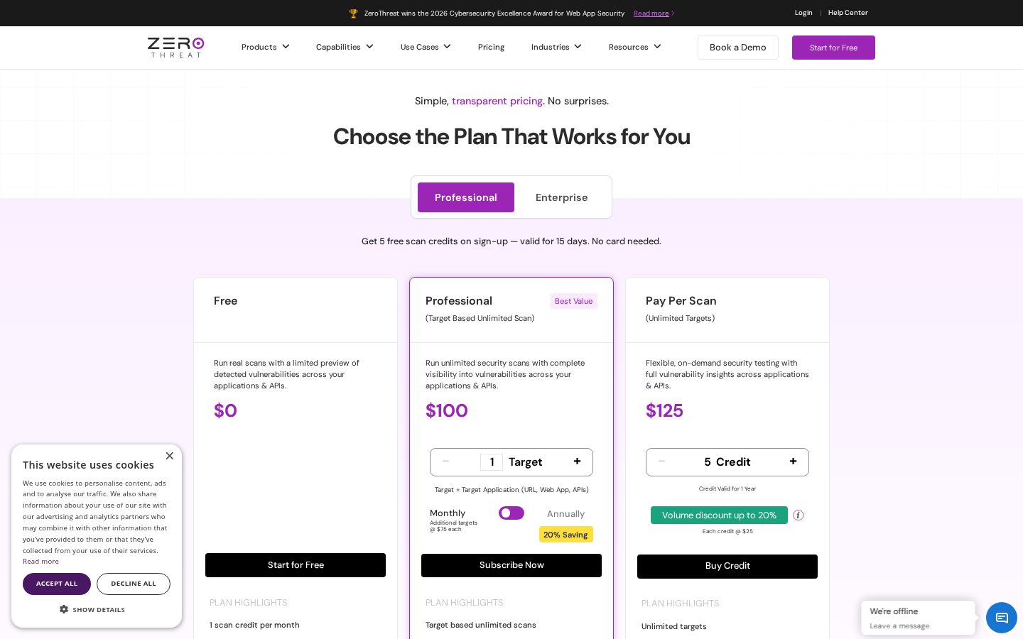 Zerothreat Pricing