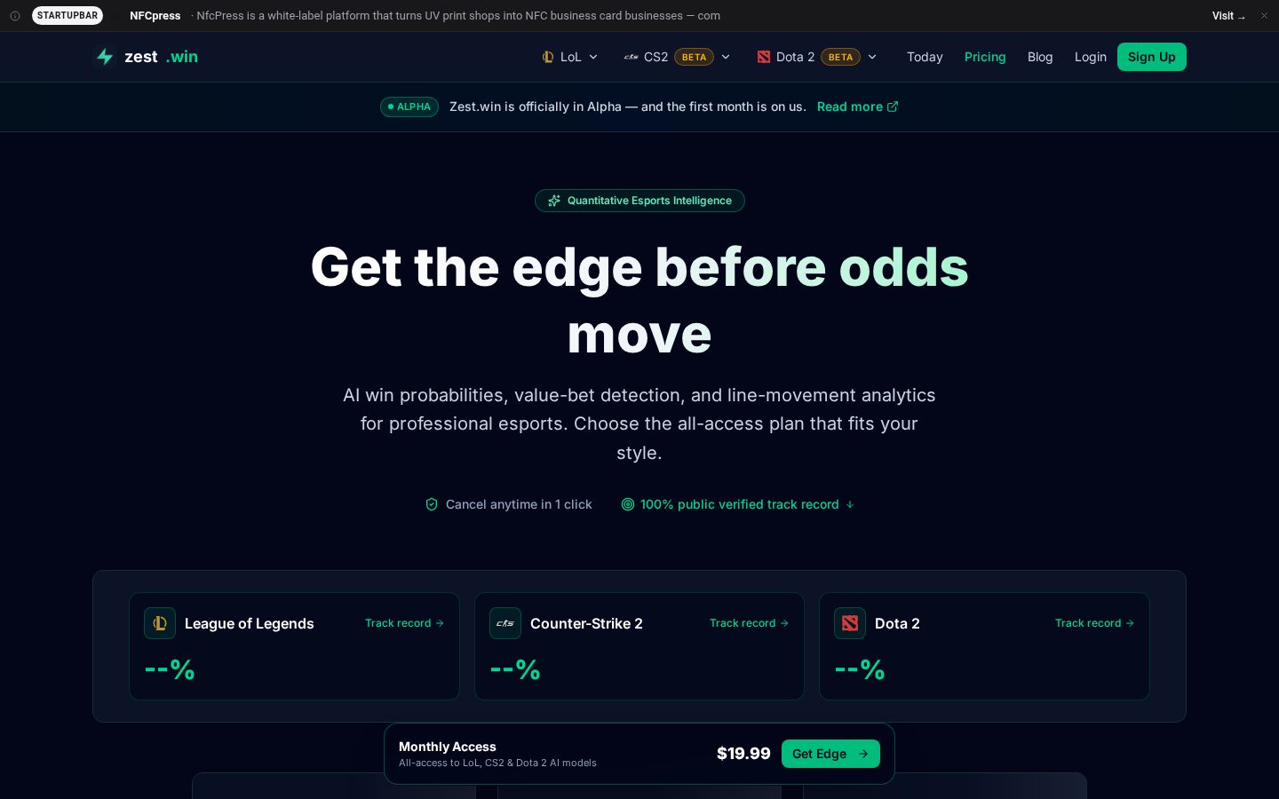 zest.win Pricing