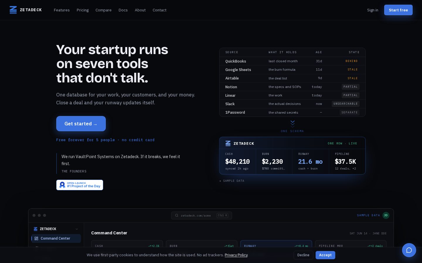 Zetadeck Homepage