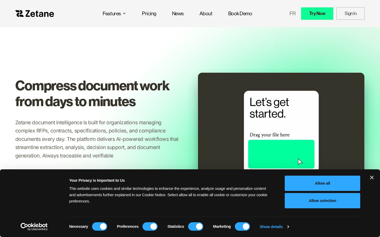 Zetane Homepage