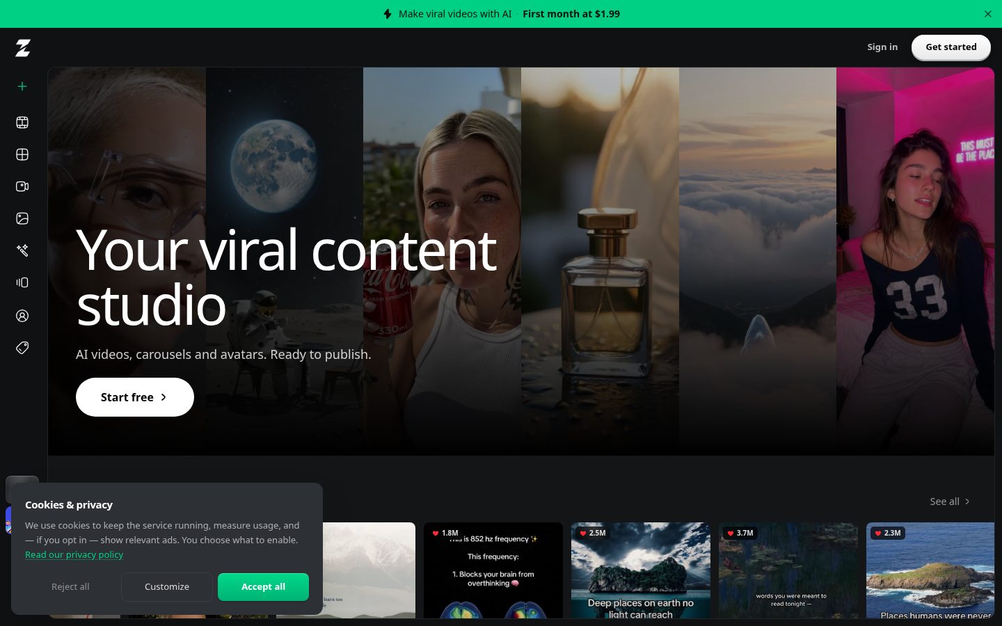 Zevor AI Homepage