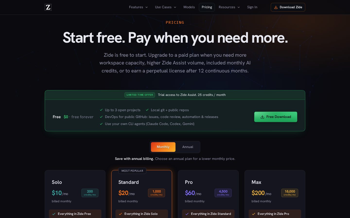 Zide Pricing