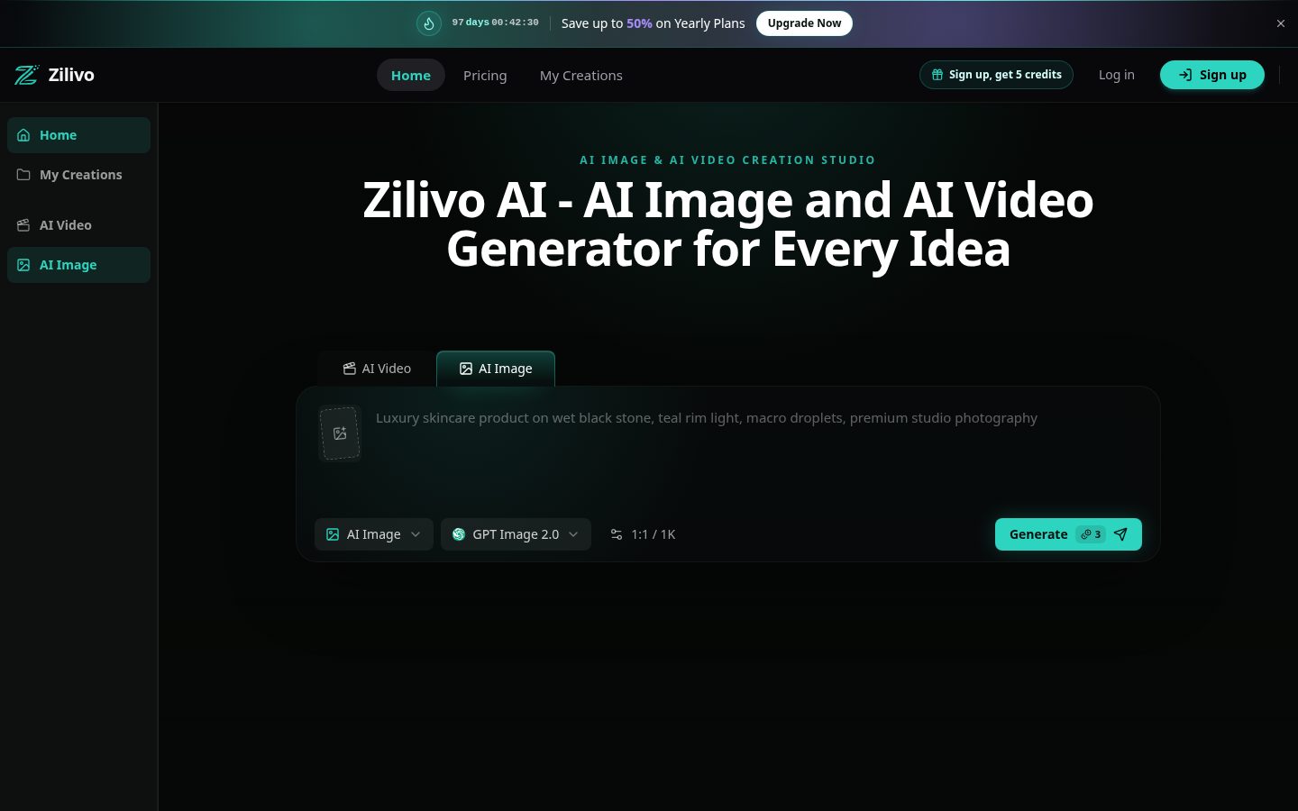 Zilivo AI Homepage