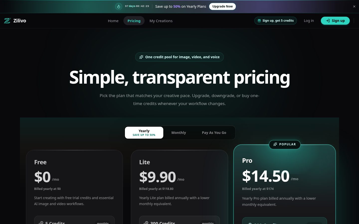 Zilivo AI Pricing
