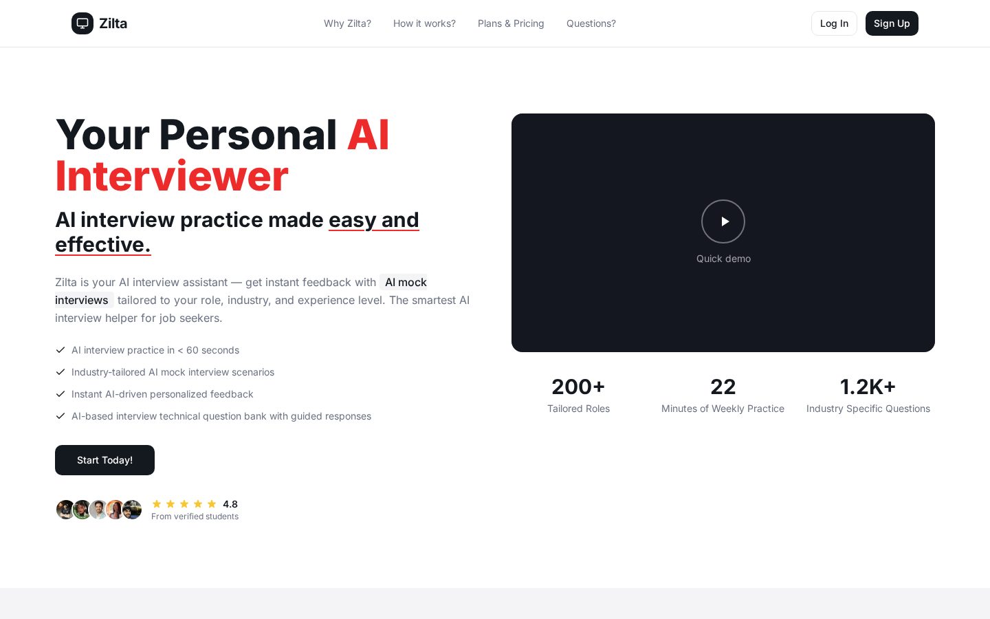 Zilta Homepage