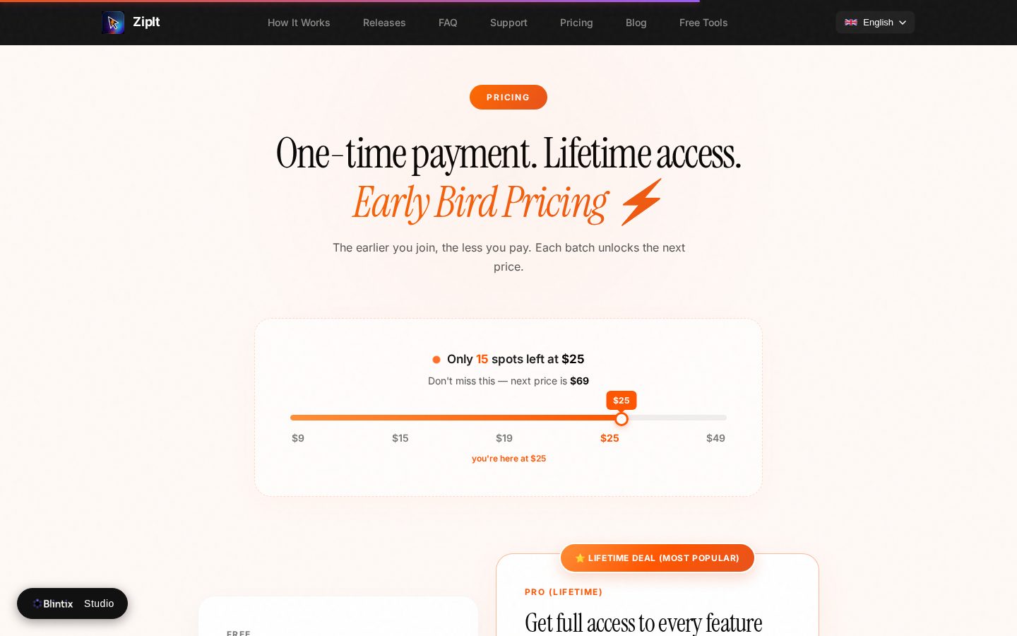 ZipIt Pricing