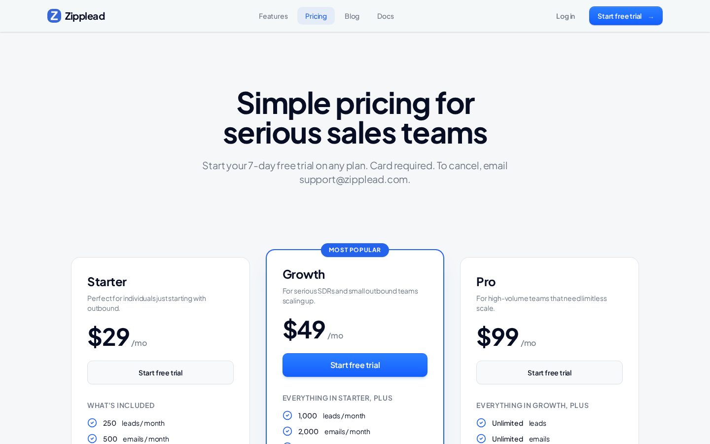 Zipplead - Lead Generation Pricing