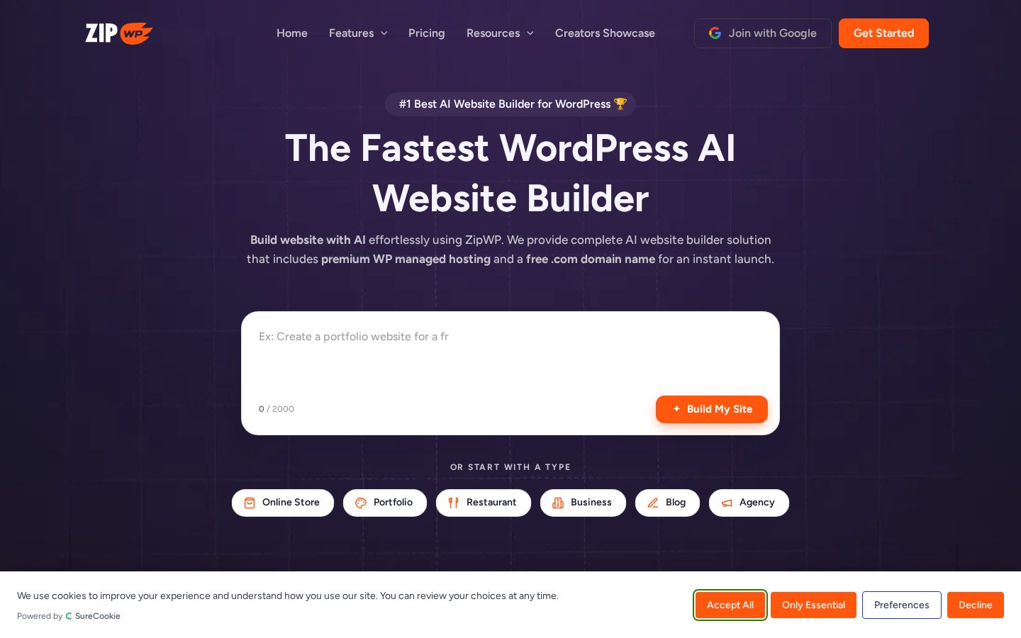 ZipWP Homepage