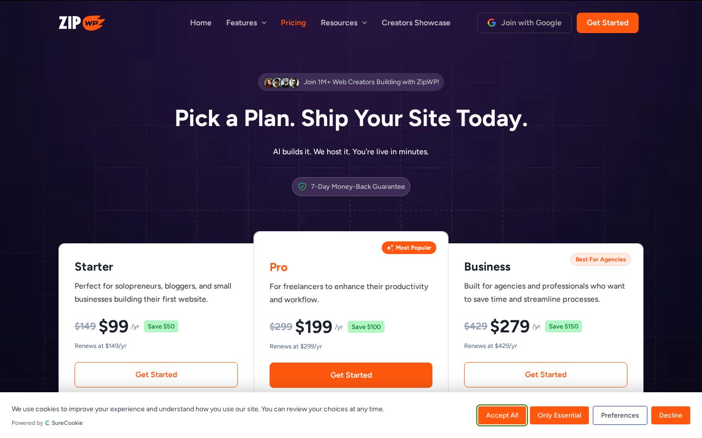 ZipWP Pricing