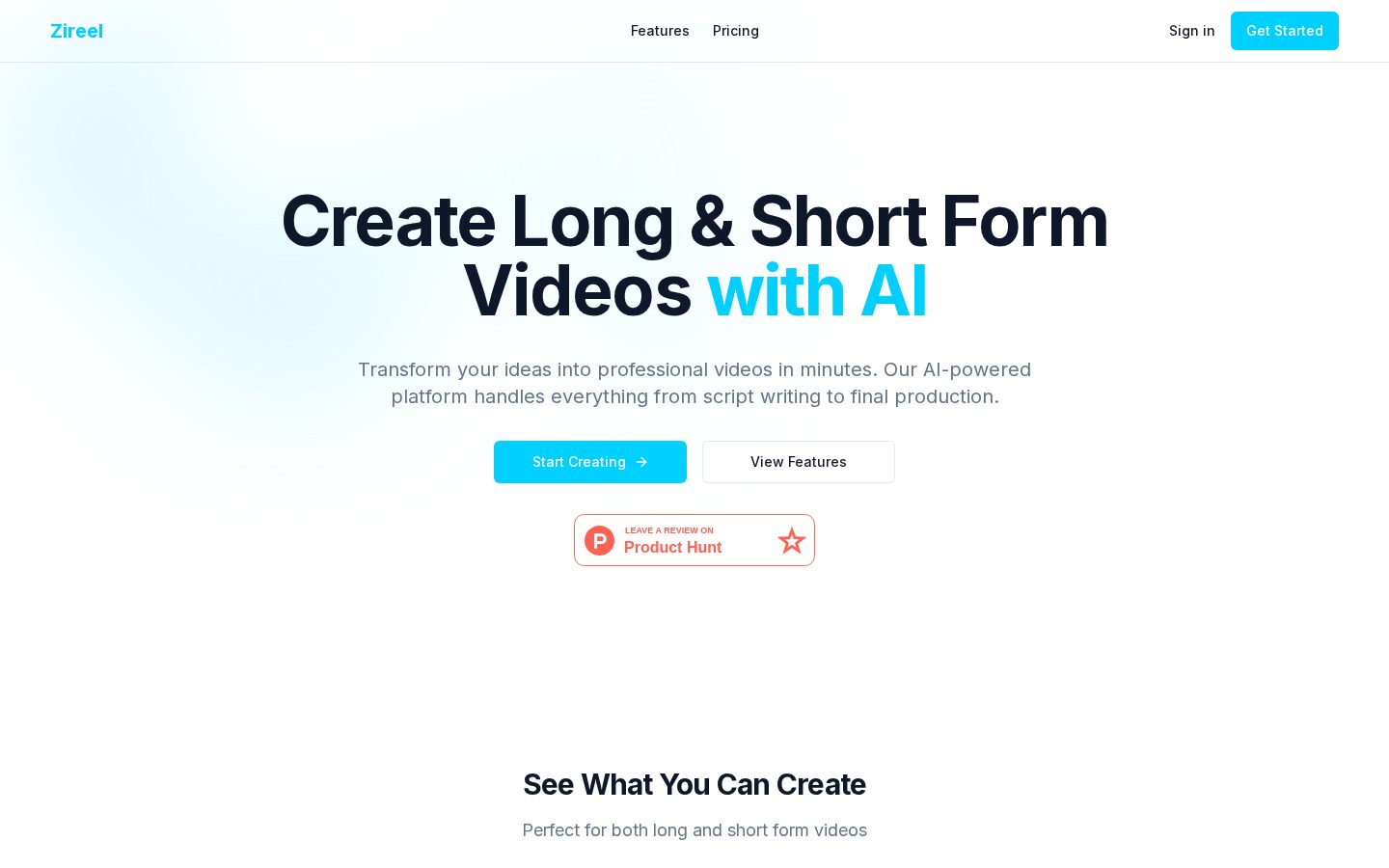 Zireel Homepage