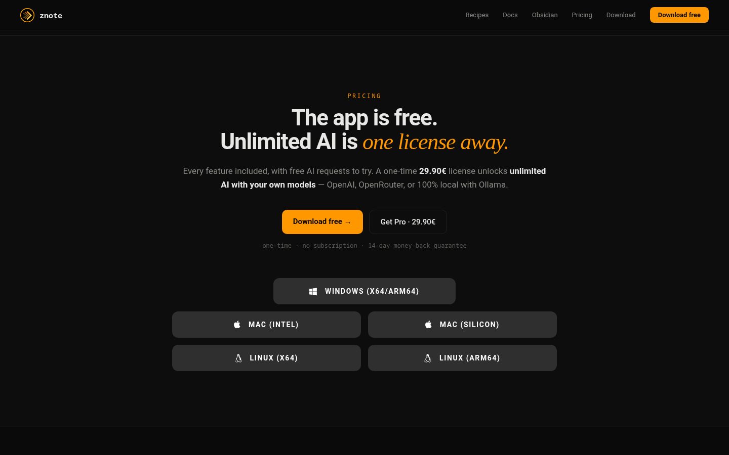 Znote Pricing
