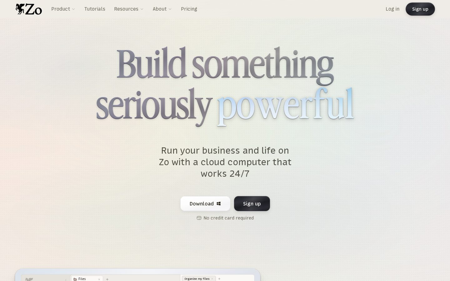 Zo Computer Homepage