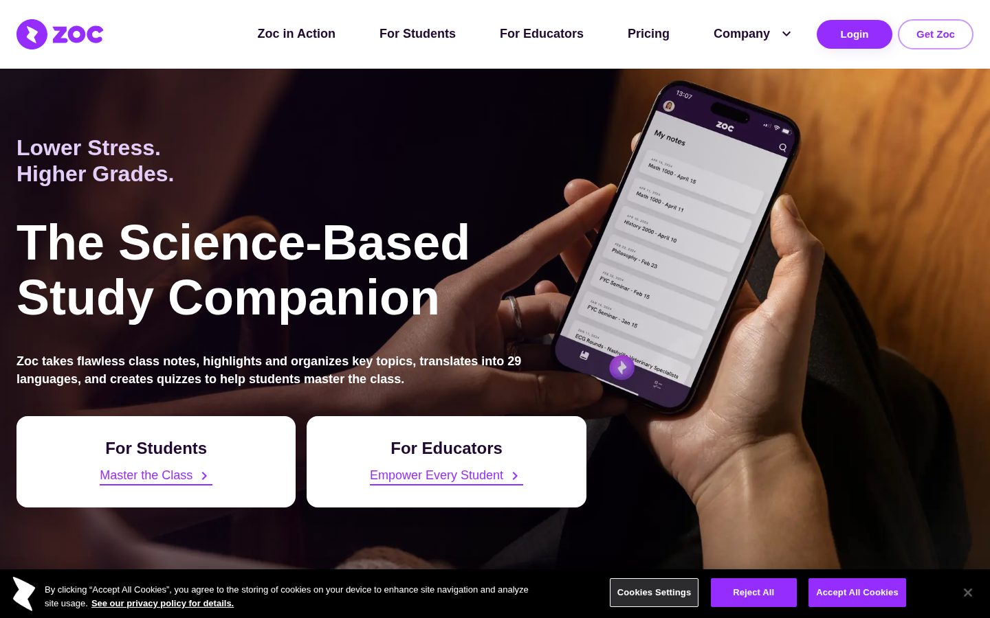 Zoc Ai Homepage