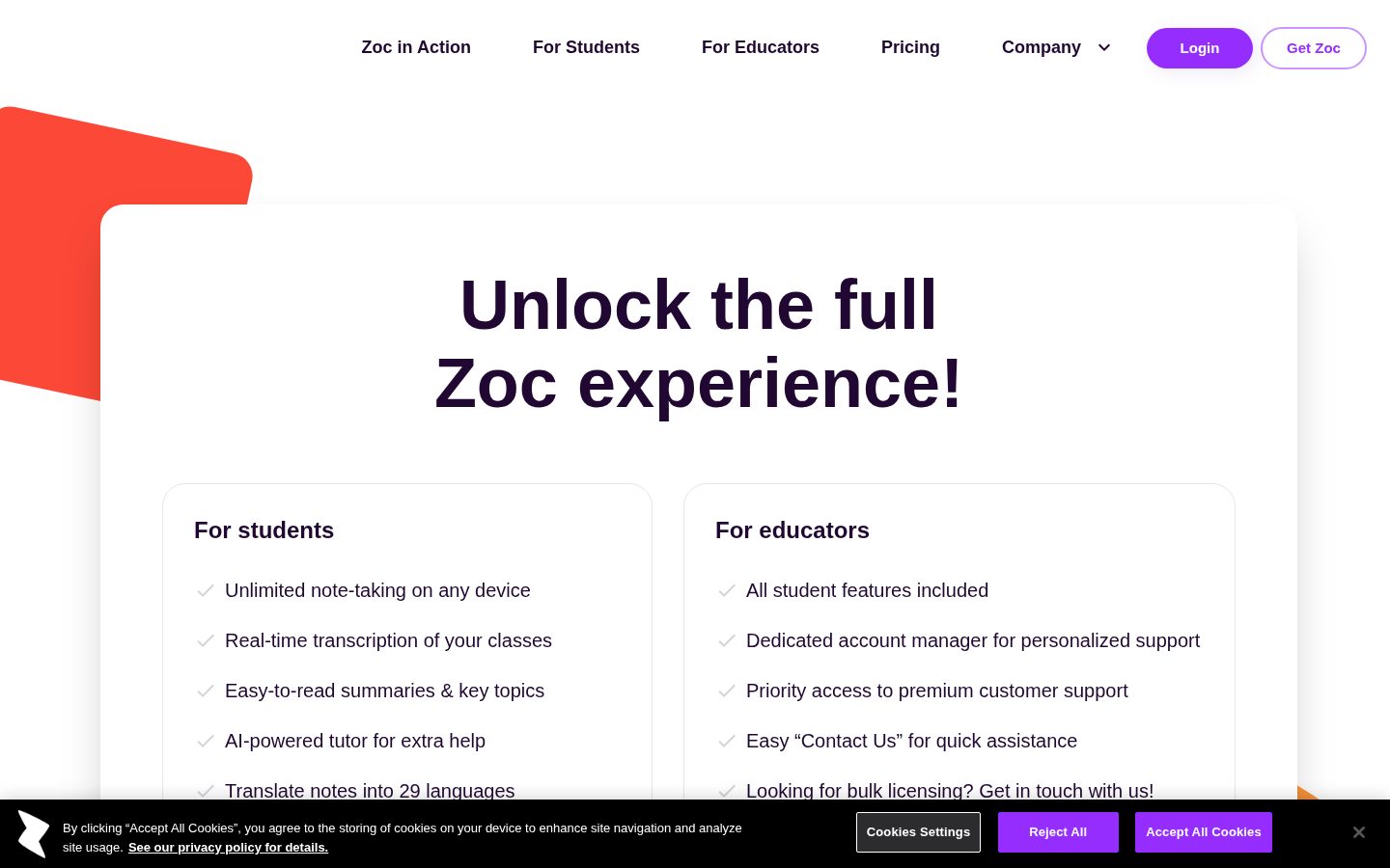 Zoc Ai Pricing