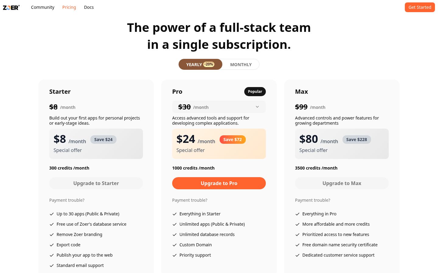 Zoer.ai Pricing