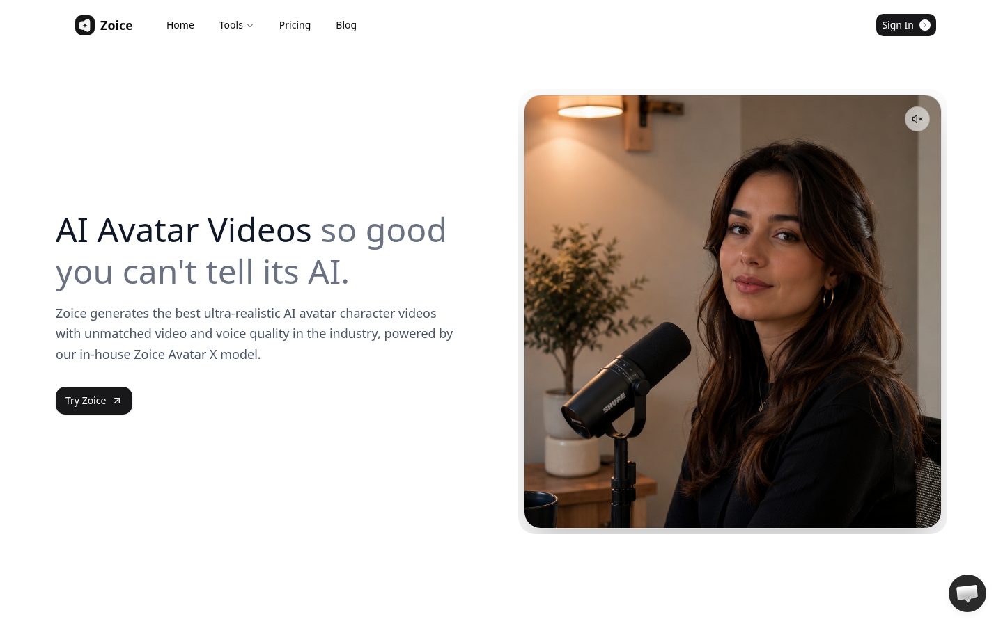 Zoice Homepage