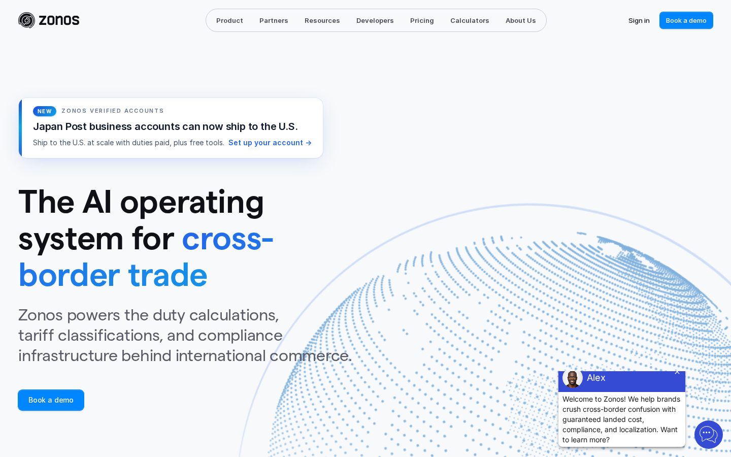 Zonos Homepage