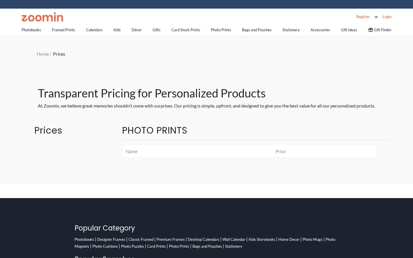 Zoomin Pricing