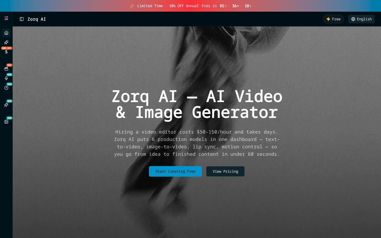 Zorq AI Homepage