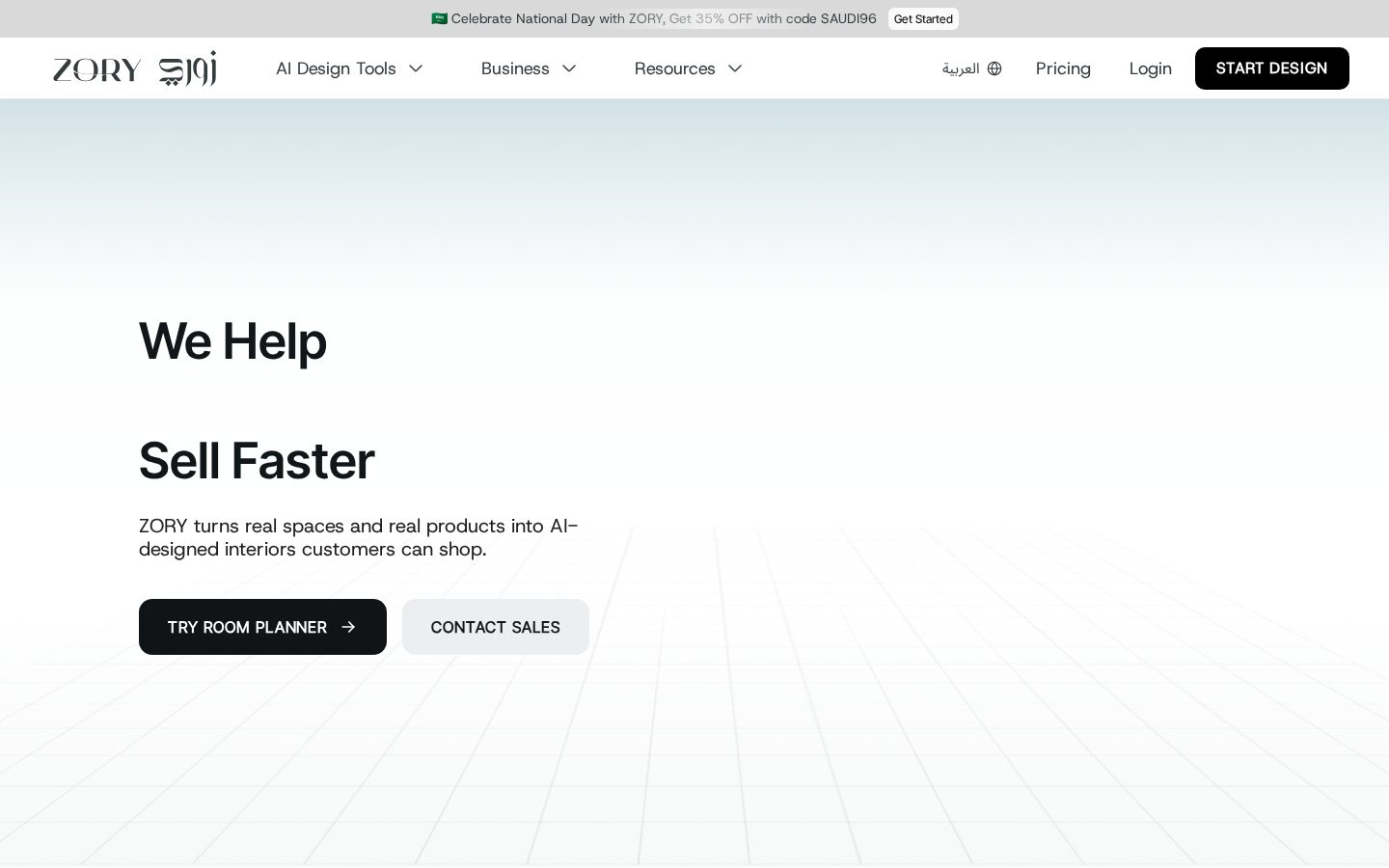 ZORY AI Homepage